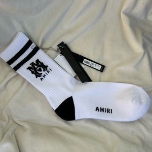 New Amiri White and Black Socks